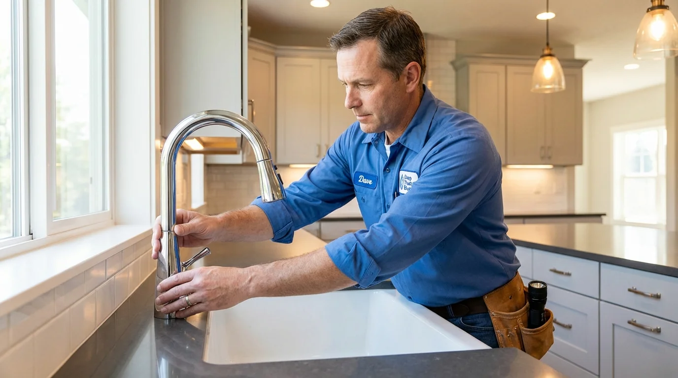 Kitchen faucet installation by Johns Plumbing LLC in Ligonier